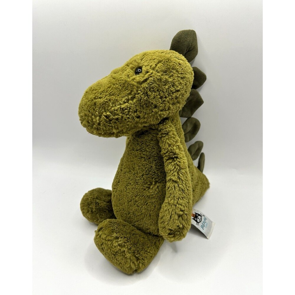 Jellycat Bashful Dinosaur Green Stegosaurus Dino Plush Medium 12" Stuffed Animal